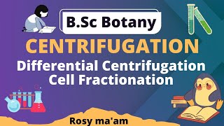 Principle of Centrifugation  Differential Centrifugation  Cell Fractionation  BSc Botany [upl. by Ysiad]