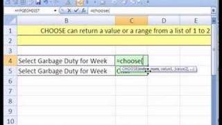 Excel Lookup Series 14 CHOOSE function [upl. by Hannaj]