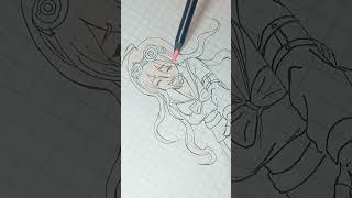 Miu Iruma 😝😝 artist danganronpav3 sketch coloring [upl. by Arabrab]