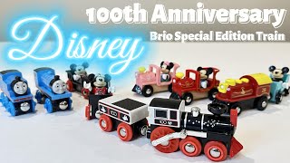 Brio and Thomas Wooden Railway  Magic Turns Thomas to Mickey  100th Anniversary Special Edition [upl. by Gilmour]