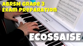 Ecossaise in Eb  ABRSM Grade 3 Exam Preparation  Piano Progress [upl. by Derayne27]