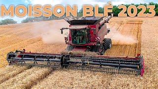 HARVEST WHEAT 2023 on the slopes 🤠  CASE AXIAL 9240 in FRANCE [upl. by Comptom494]