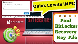 How to Find Your BitLocker Recovery Key in Your PC – StepbyStep Guide [upl. by Valerie]