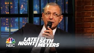 Jeff Goldblum Sings His Own Jurassic Park Theme Lyrics  Late Night with Seth Meyers [upl. by Llennej]