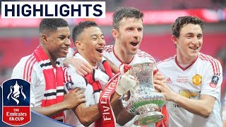 Crystal Palace 12 Manchester United 201516 Emirates FA Cup Final  Goals amp Highlights [upl. by Mastrianni]