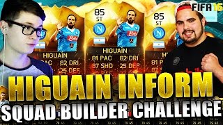 FIFA 16 HIGUAIN INFORM SQUAD BUILDER DEUTSCH  FIFA 16 ULTIMATE TEAM  CHALLENGE VS PMTV [upl. by Anehc]