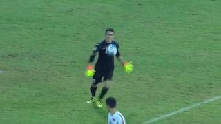 Uzbekistan goalkeeper Jasurbek Umrzakov scores from his own half in AFC U16 Championship 2016 [upl. by Fanning481]