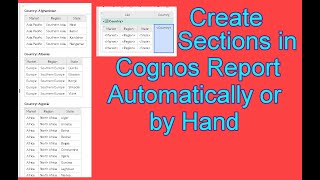 350 List Sections in Cognos Analytics [upl. by Arag45]