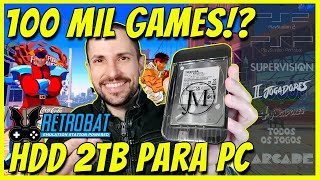 Sistema Retrobat com 100 mil jogos no HD 2TB da JMACHEN para PC e Mini PC Windows É plug amp play [upl. by Chalmers10]