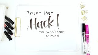 Brush Pen Calligraphy HACK  Ecoline  Faber Castell Brush Pens Trick for Handlettering [upl. by Duggan]