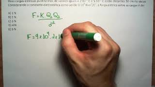 Física 3 Lei de Coulomb Aprenda Fácil Exercício 02 Top [upl. by Adnalue]