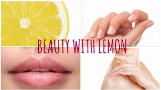 7 BEAUTY HACKS ZITRONE  Fruchtsäurepeeling stärkere Nägel Schuppen loswerden etc [upl. by Adnwahs]