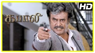 Kabali Tamil Movie  Action Scenes  Rajinikanth  Kishore  Dinesh  Dhansika  Winston Chao [upl. by Welbie]