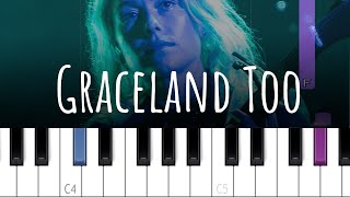 Graceland Too  Phoebe Bridgers piano tutorial [upl. by Zenobia386]