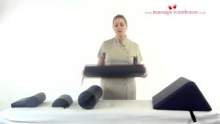 Various MASSAGE BOLSTERS Tutorial and Review from Massage Warehouse UK [upl. by Sergo730]