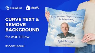 How to Design a Custom Pillow Case Using Curve Text amp Remove Background Feature [upl. by Liberati299]