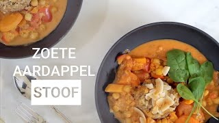 Easy Vegan Recept Zoete Aardappel Stoof [upl. by Repsihw]