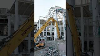 Demolition of Callendar Square in Falkirk demolition falkirk construction drone [upl. by Asial]