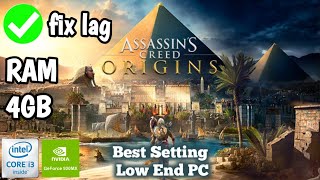 Cara Mengatasi Lag Game Assassins Creed Origins di Laptop Kentang RAM 4GB [upl. by Divine]