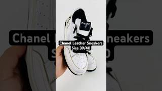 Chanel Leather Lace Up Sneaker Shoes Size 3940  G35934 X51755 chanel prelovedtreasures [upl. by Ailed]