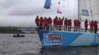 The Clipper Round the World Yacht Race fleet leaves DerryLondonderry to a spectacular farewell [upl. by Joe]