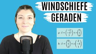 WINDSCHIEFE Geraden Analytische Geometrie  Vektorrechnung [upl. by Scheider]