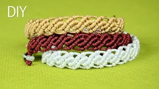 DIY Wavy Macrame Bracelets [upl. by Alleoj]