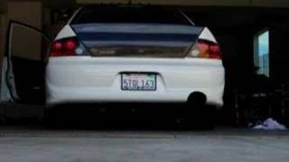 HKS carbon Ti Exhaust on Evo 8 [upl. by Terrab167]