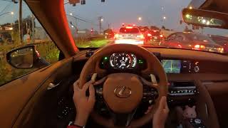 Lexus LC500 Cabriolet POV drive no talking [upl. by Yeltihw]