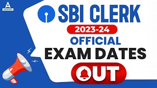 SBI Clerk Exam Date 2023 Out  SBI Clerk Prelims Exam Date  Full Details [upl. by Gensmer]