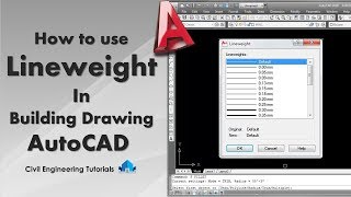 Layers amp Lineweights in AutoCad [upl. by Louisette]