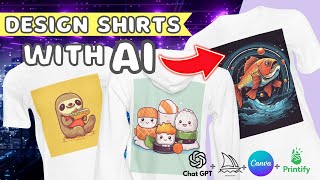 How to Design TShirts with AI and Start a Print on Demand Store  EASY Step by Step Tutorial [upl. by Ulland]