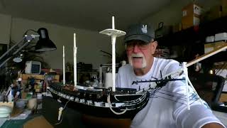 Part 10 of the 196 scale Revell USS Constitution [upl. by Chaffin]