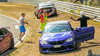 DANGEROUS amp STUPID MOMENTS AT THE NÜRBURGRING ANGRY Drivers BIZARRE Situations amp BAD Actions [upl. by Morena]