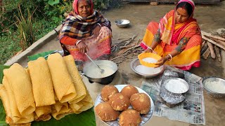 Grandma special PATISHAPTA PITHA recipe  পাটিসাপটা পিঠা রেসিপি [upl. by Noivert]