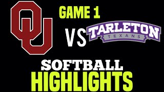 OU Sooners vs Tarleton Texans Game 1 College Softball 2024 [upl. by Gualtiero]