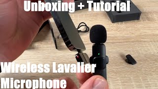 Wireless Lavalier Microphone for iPhone Lapel Microphone Wireless Microphone Unboxing amp instructions [upl. by Butch]