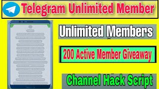 How to add Unlimited Member in Telegram Channel  Increase Telegram channel Members 2020 [upl. by Birkle761]