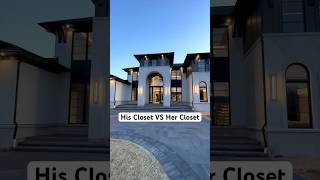 His closet vs Her closet… closet closetorganization luxuryhomes [upl. by Noyerb]