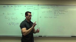 Calculus 1 Lecture 21 Introduction to the Derivative of a Function [upl. by Heriberto]