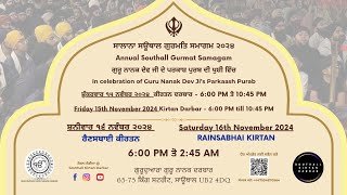 LIVE Annual Southall Gurmat Samagam 2024  Friday Evening [upl. by Yorker]