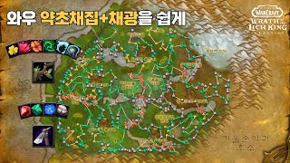 와우 클래식 약초채집 채광 애드온 추천  Gathermate2 Routes FarmHUD [upl. by Nednil]