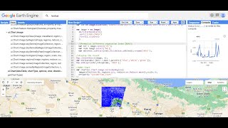 NDVI index calculation and time series drawing in Google Earth engine [upl. by Amby732]