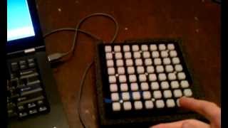 Overtone  Monome Synthesizer Demo [upl. by Asirak490]