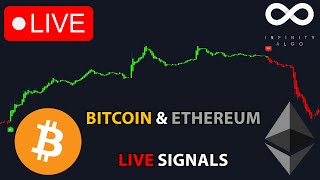 🔴 Live Bitcoin amp Ethereum Signals  Free 5m Chart BTC ETH Crypto Trading Analysis amp Prediction [upl. by Adlei]