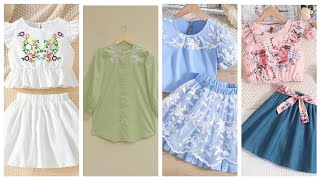 Latest and beautiful summer top and skirt designs for kids [upl. by Anerec]