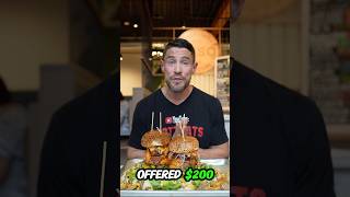 200 BET COULD YOU FINISH 2 BIG MOUTH BURGERS in 45 mins short foodie viral fyp asmr [upl. by Joselow518]