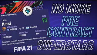 FIFA 21 NO MORE PRE CONTRACT SUPERSTARS [upl. by Tilney]