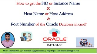 how to know the SID and Host Name and Port Number of oracle database from Command Prompt  Oracle [upl. by Amorete]