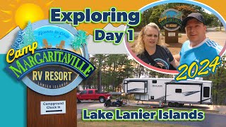 Exploring Camp Margaritaville RV Resort at Lake Lanier Islands  Day 1  2024 [upl. by Eibbed]